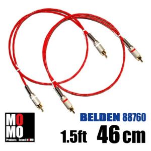 ベルデン（ BELDEN 88760 ） RCAケーブル 1.5ft (46cm) 　赤白ペア｜soundmomo