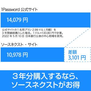 1Password 3年版 1人用 DL_SN...の詳細画像5