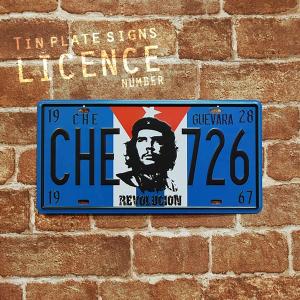 【メール便可】 (57) CHE 726 CHE GUEVARA REVOLUCION ブリキ プレート Tin number plate ティン プレート ナンバープレート｜souryou0interior