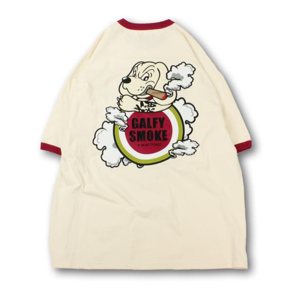 GALFY ガルスモリンガーTee　Bigシルエット　Tシャツ 犬 骨  142026　ダメージ加工...