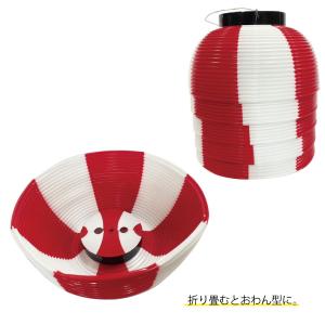 ポリ提灯 大一色 赤 H25×W22.5cm ...の詳細画像2
