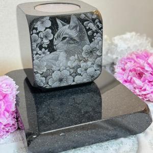 【高級感】影彫-かげぼり- 【キューブ型のお墓】　写真そのまま　フルオーダー　想いを形に