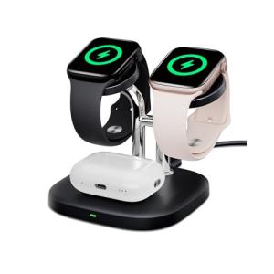 アップルウォッチ 充電器 スタンド 2台同時、Apple Watch対応 急速充電器、Apple Watch 11/10/9/8/7/6/5/4/3/2、Ultra 3/Ultra 2/Ultra/SE 3/SE 2/SE