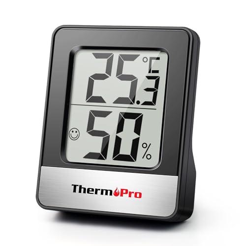 ThermoProサーモプロ 湿度計 温度計 温湿度計デジタル 室内 大画面 見やすい 顔マーク 壁...