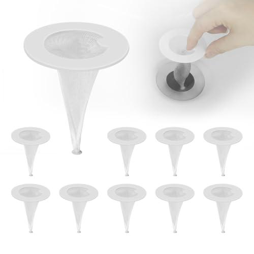 LANMU 洗面台 ヘアキャッチャー 使い捨て10個入 使い捨てフィルター 洗面台 排水口 ゴミ受け...