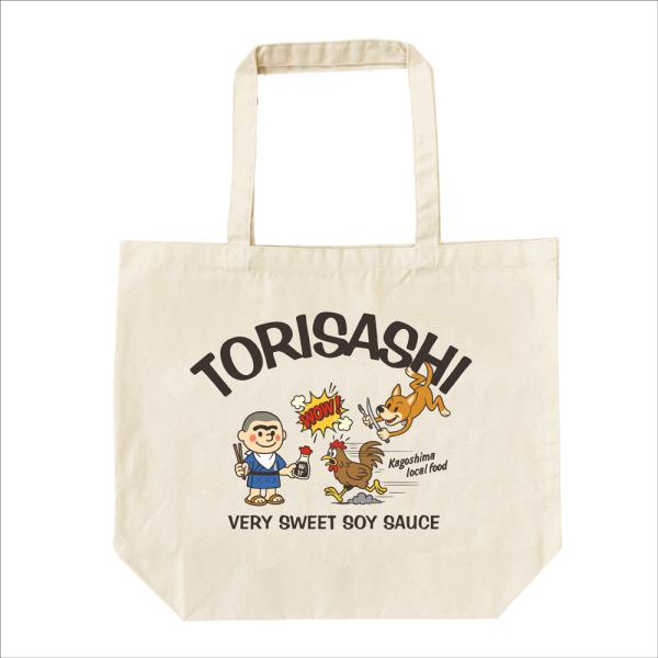 薩摩バッグ「 TORISASHI 」 キャンバス トートバッグ 鶏刺 とりさし 鹿児島 ご当地グッズ...