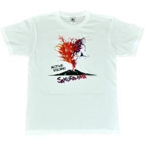 薩摩Tシャツ 「 ACTIVE VOLCANO 」 鹿児島Tシャツ 半袖 薩摩 桜島 鹿児島 ご当地Ｔシャツ お土産 ふるさと