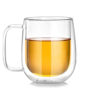 ダブルウォール グラス マグカップ 二重構造 耐熱 カップ