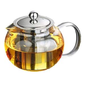 ガラス ティーポット 耐熱 耐冷 かわいい ずんぐり ホット