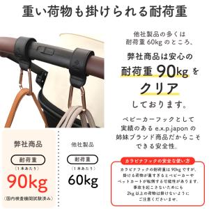 ベビーカーフック 大きめ カラビナ 2個セット...の詳細画像2