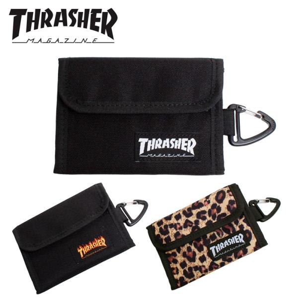 スラッシャー THRASHER 二つ折り財布 バイフォールド カードケース コインケース ロゴ th...