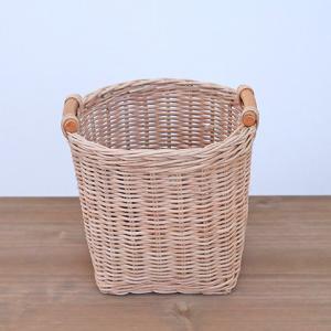 ラタン木製カゴ バスケット スクエアポット イ...の詳細画像3