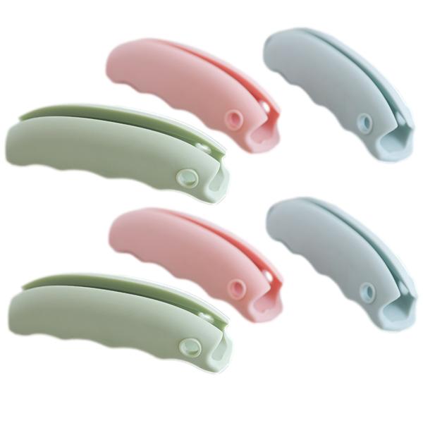 ショッピングバッグ グリップ 3色 6個セット 簡易 持ち手 取っ手 ハンドル 手さげ  (送料無料...