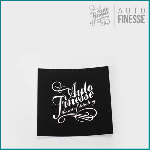 オートフィネス　スクエアロゴステッカー　シール　デカール　マット　アルミ　艶消し　AUTO FINESSE SQUARE LOGO STICKER｜southsea