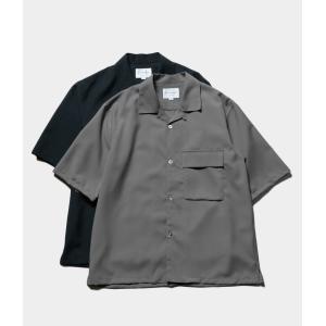 STILL BY HAND "SH01242" S/S OPEN COLLAR SHIRT