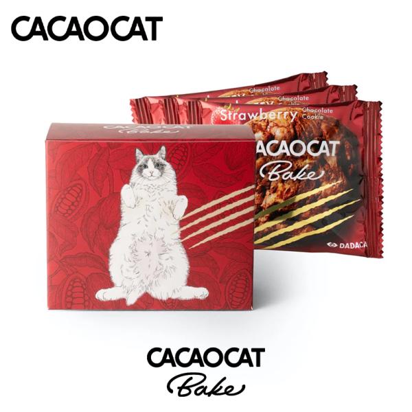 CACAOCAT Bake ストロベリー 3個入×4個 DADACA 北海道 お土産 チョコ クッキ...