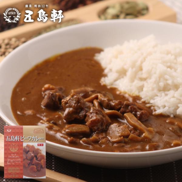 五島軒 ビーフカレー 中辛 1人前×10個 北海道 お土産 インスタント レトルト カレー パウチ ...