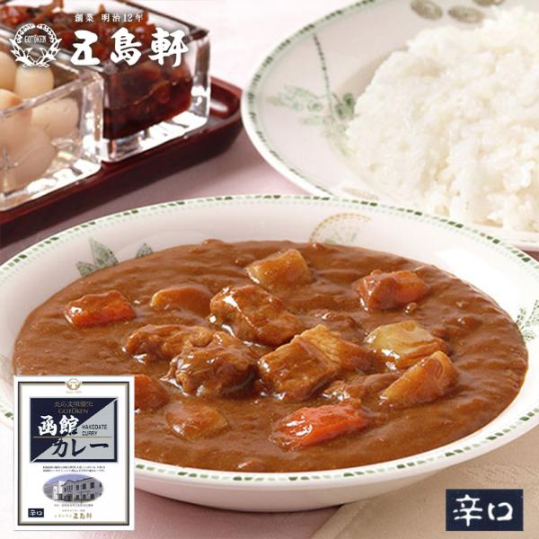 五島軒 函館カレー 辛口 1人前×2個 北海道 お土産 食品 インスタント レトルト パウチ ポーク...