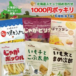 1000円ポッキリ 送料無料 北海道スナック菓子詰め合わせ じゃがポックル・じゃがピリカ・いも子とこぶ太郎・いも太とまめ次郎・ぽてコタン・Oh!焼とうきび