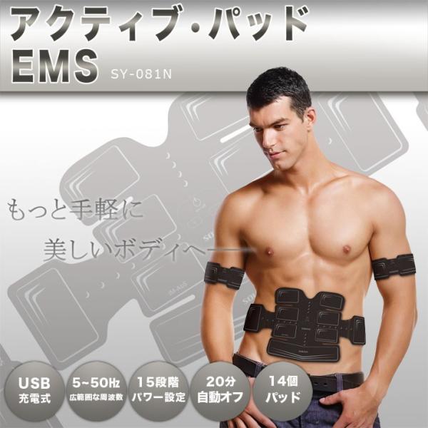 EMS 腹筋ベルト アクティブ１４パット  Body Fit ２  ボディフィット２ SY-081 ...