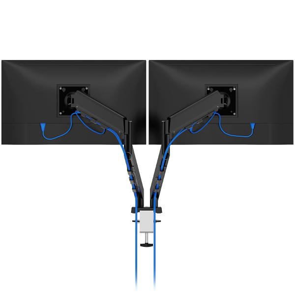 ランキング第2位獲得 デュアル アーム モニタースタンド モニターアーム２画面  品質ガススプリング...