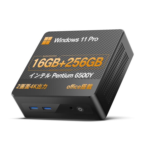 コンパクト小型 デスクトップパソコン ミニ 新品 Intel Pentium Gold 6500Y ...