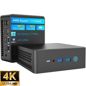 デスクトップパソコン新品 ミニPC miniPC AMD Ryzen7-7735HS Office付き Windows11搭載 GPU AMD Radeon 680M メモリ32GB DDR5 1TB ミニパソコン  B50R