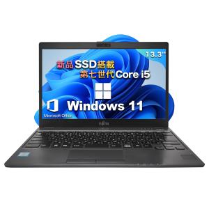 中古ノートパソコン WPS付き/Win11搭載 富士通U937 第7世代Core i5 メモリ8GB...