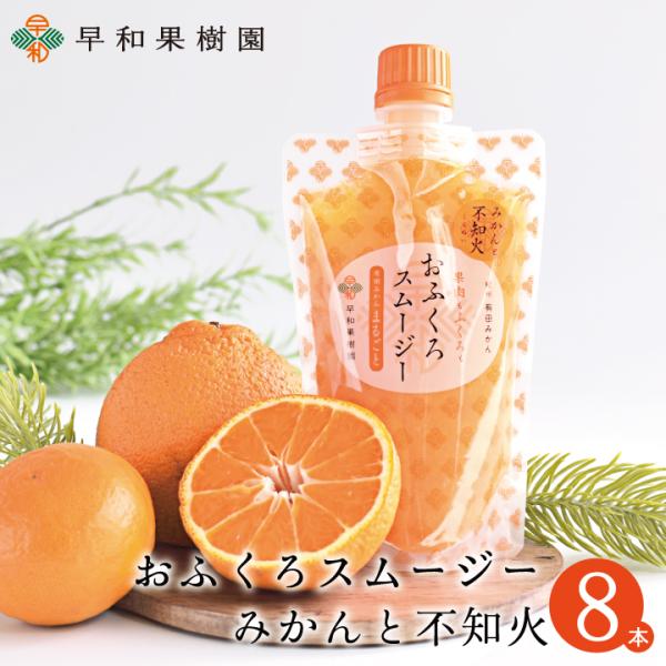 みかんスムージー 有田みかん ゼリー フルーツ おふくろスムージー不知火170g×8本入 送料無料 ...