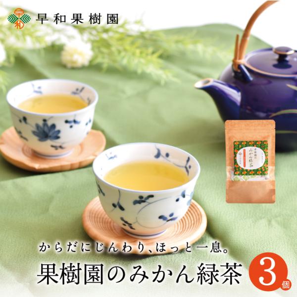 緑茶 ティーバッグ 果樹園のみかん緑茶 7包入×3個セット 国産 健康 有田みかんの皮 無添加 フル...