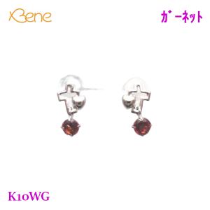 K10 ピアス 七つの宝石 10金 10k ガーネット アメジスト ロードナイト