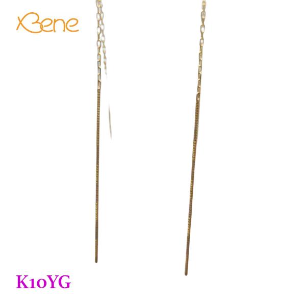 K10YG　アメリカンタイプ　ヌンチャク　10金　イエローゴールド　ピアス