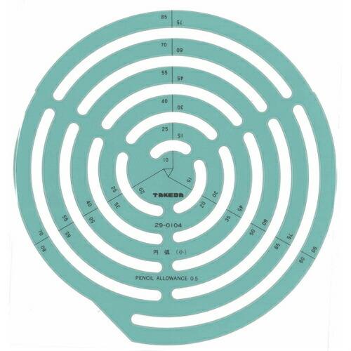 takeda テンプレート 円弧定規 小 板寸法：170×180×1.0ｍｍ 半径10〜90ｍｍ　イ...