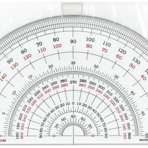半円分度器 25ｃｍ 3mm厚S-25 分度器 半円 タケダ デザイン 事務用品 製図 建築 半円形...