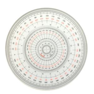 全円分度器 18cm 1mm厚C-18 360...の詳細画像1