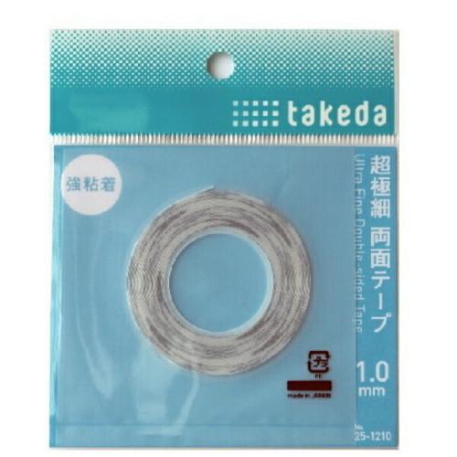 超極細両面テ-プ 1.0mmx5m　( 超極細 両面テ-プ 1.0mmx5m 強粘着 5ｍ ジオラマ...