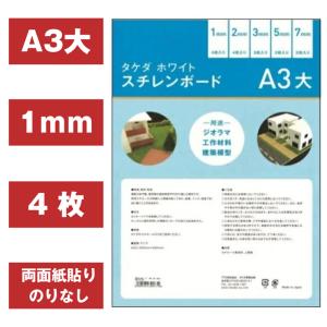 スチレンボード A2大 【 1・2・3mm 3枚入り 】（450mm×600mm）【即日