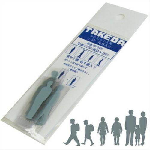 シルエット人形 2タイプ 男女成人 子どもと親子 1/50 1/100 1/200 模型 建築模型 ...