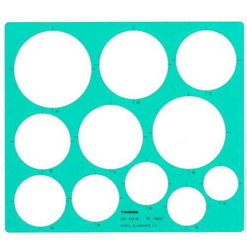 takeda テンプレート 円定規　特大　29-0016　製図 製図用品 製図用定規 建築 図面 製...