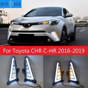 車 ライト LED トヨタ C-HR 2016 - 2019 LED デイタイムランニング DRL ターニングシグナルライト フォグランプ 2pcsセット｜sozu-store