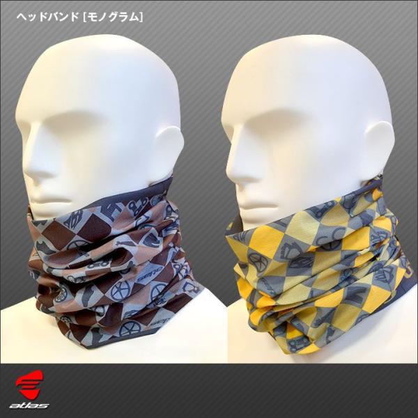 （クリックポスト200円OK）［ATLAS］ヘッドバンド[モノグラム] 自転車、ランニング、ゴルフな...