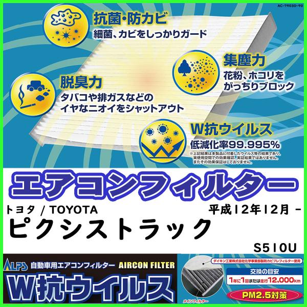 ダイキン 車用エアコンフィルター トヨタ / TOYOTA ピクシストラック S510U 平成12年...