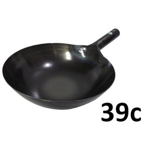 山田 工業所 鉄 打出 片手中華鍋（北京鍋）30cm 1.2mm厚 : ふじまる