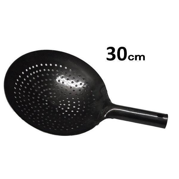 山田 工業所　鉄 穴明き片手中華鍋30ｃm　1.2ｍｍ厚