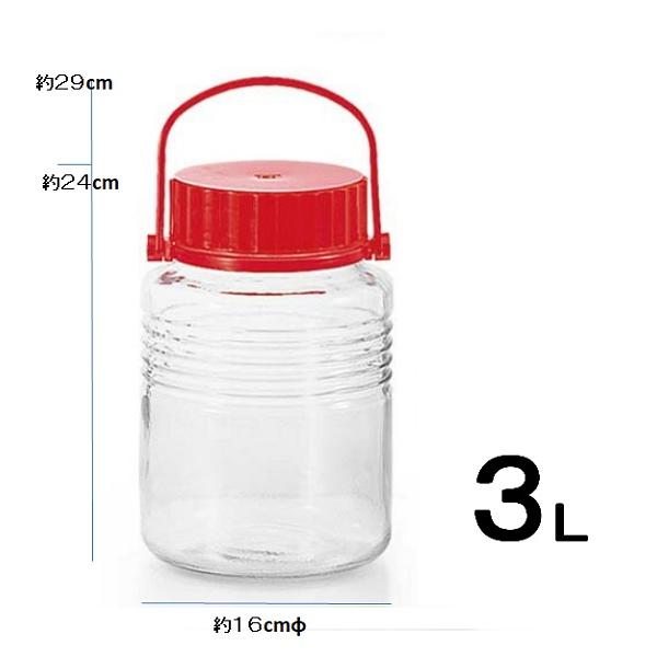 石塚硝子 アデリア 貯蔵びん A型４号２L 内栓つき　※見切り品