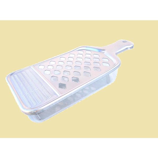 前川金属　ママトップ アルミおろし器 受け皿付　