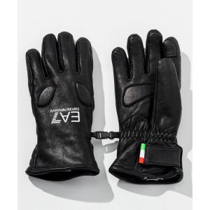 EMPORIO ARMANI EA7 イーエーセブン テクニカル スキーグローブ レザー メンズ おしゃれ かっこいい ブランド