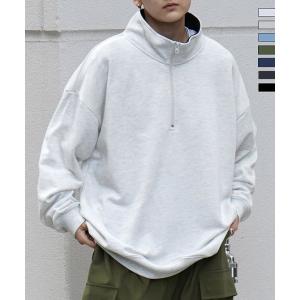 Confirm コンファーム ビッグシルエット ベーシック ハーフジッププルオーバースウェット ユニセックス おしゃれ かっこいい ブランド