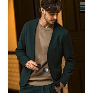 AKM Contemporary エイケイエムコンテンポラリー ウールブレンドノーカラージャケット セットアップ対応 メンズ