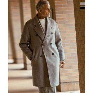 AKM Contemporary エイケイエムコンテンポラリー レイヤードカラーダブルブレストロングコート メンズ おしゃれ かっこいい ブランド